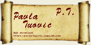 Pavla Tuović vizit kartica